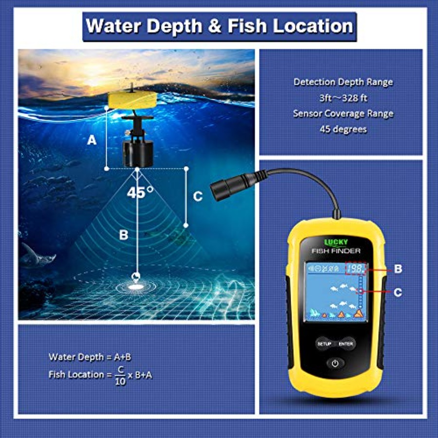 Kayak Portable Fish Depth Find - Fishing Boat Depth Finder 리뷰 및 가격