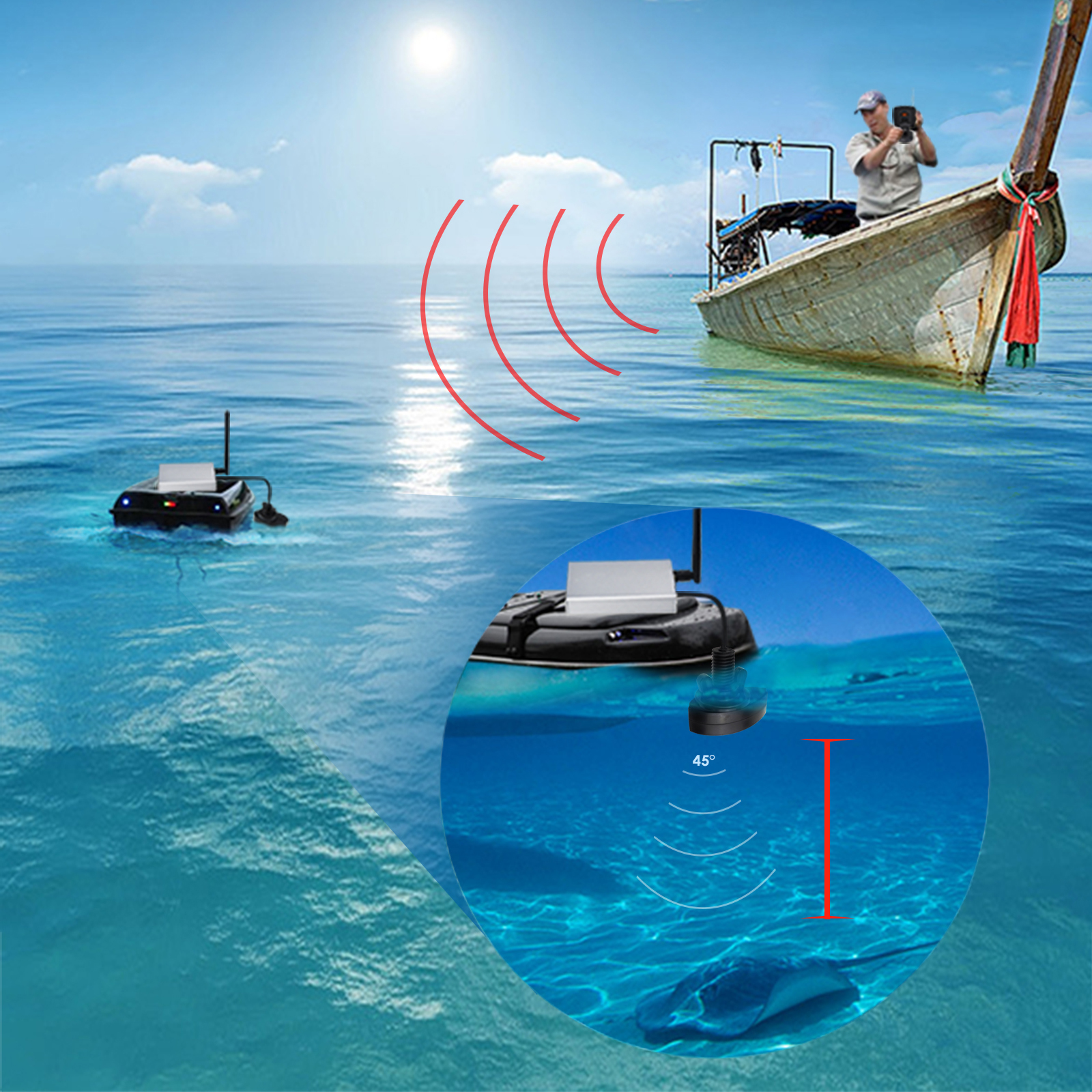 LUCKY Fishfinder 300m/ 980ft F - Fishing Boat Depth Finder 리뷰 및 가격