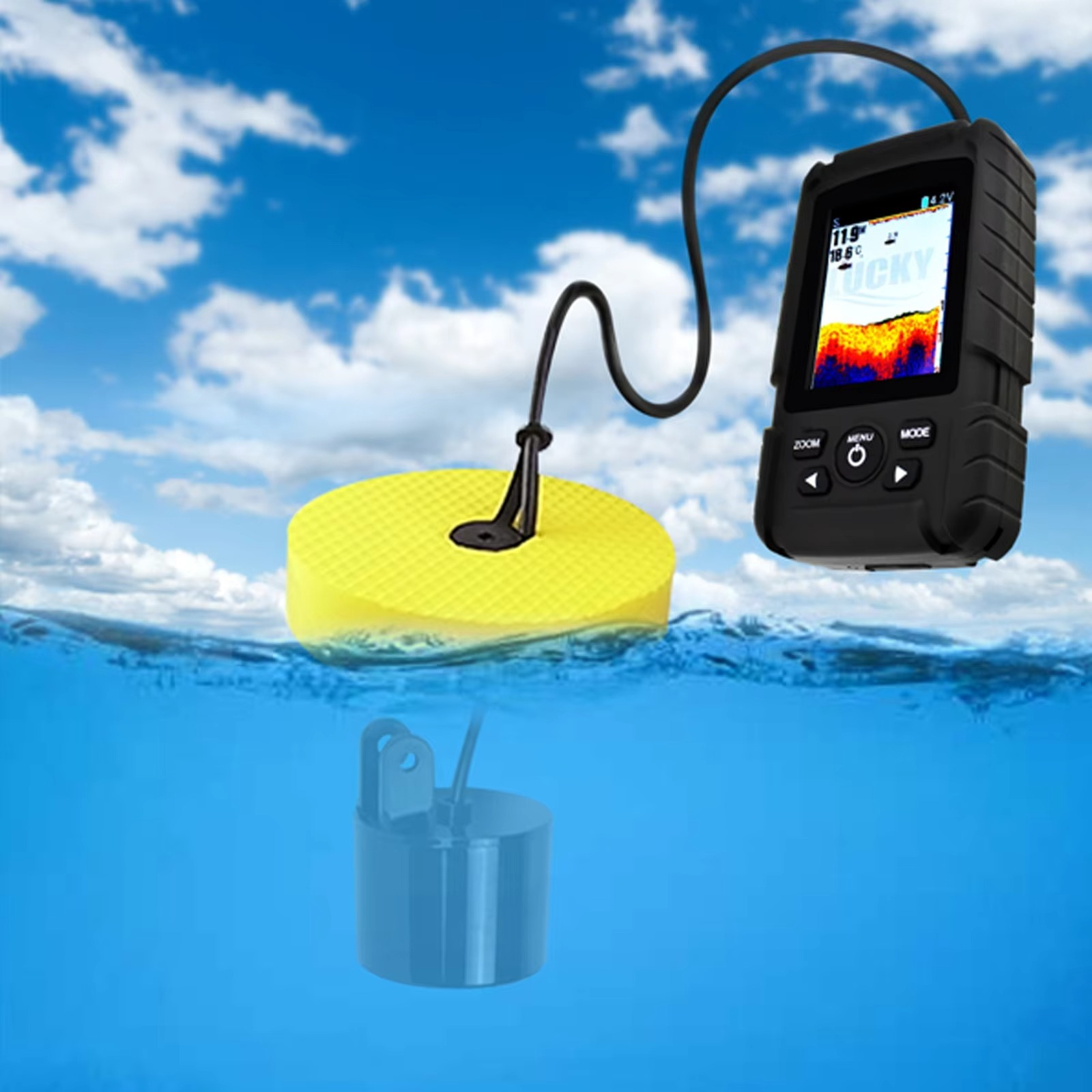 2-in-1 Wireless & Wired Fish F - Fishing Boat Depth Finder 리뷰 및 가격