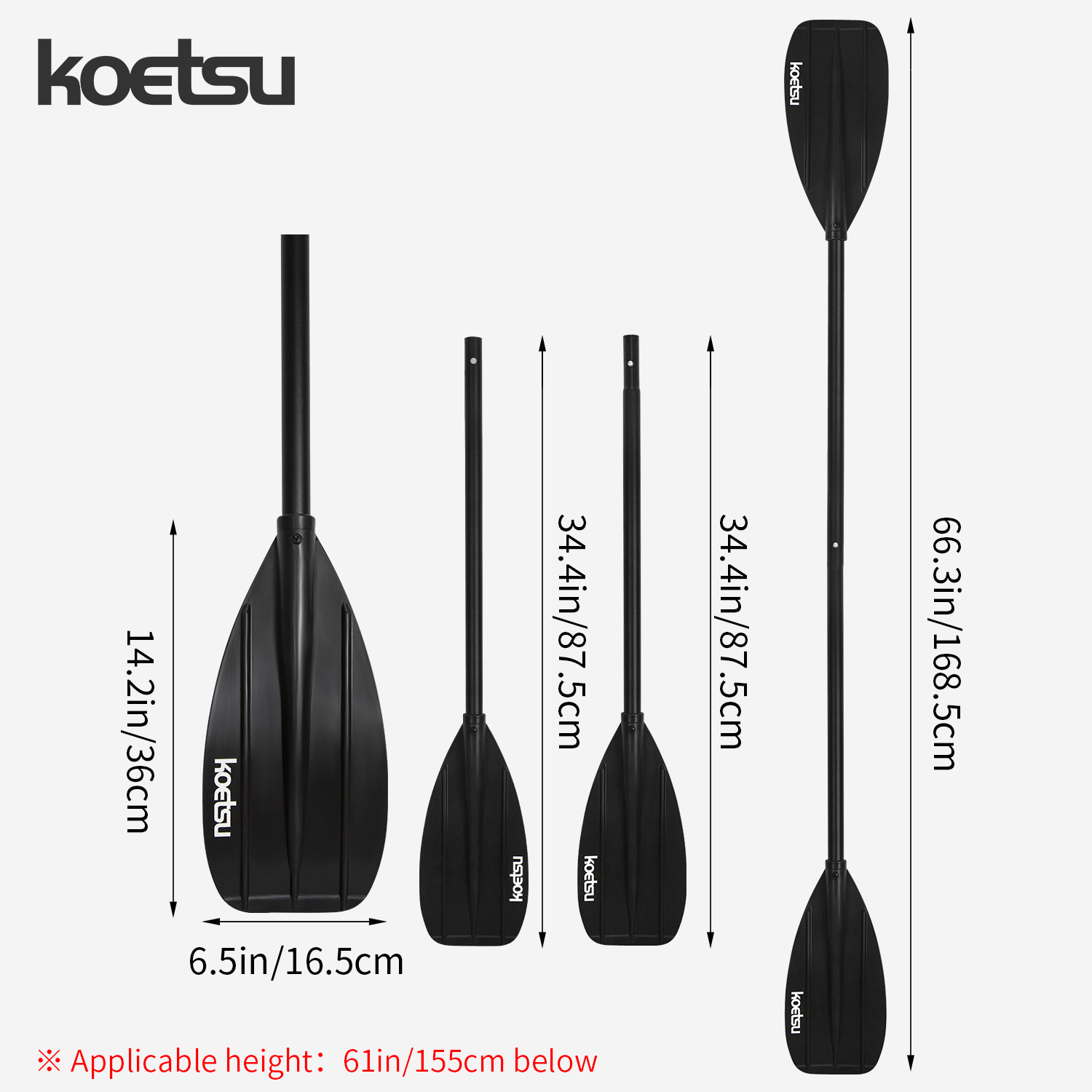 KOETSU Aluminum Alloy Double-H - Fishing Boat Paddle 리뷰 및 가격