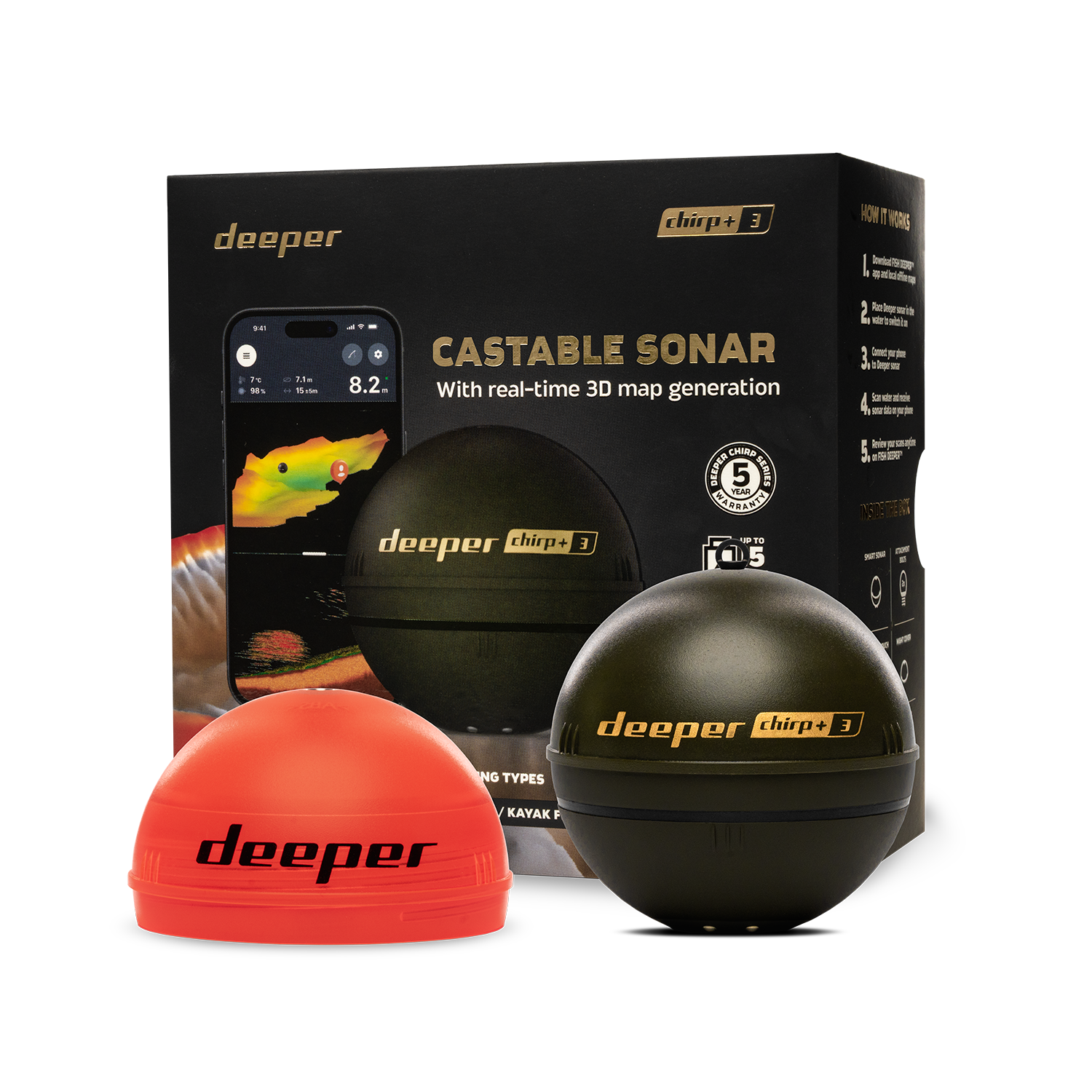 Deeper Smart Sonar Chirp+3 Fis - Fishing Boat Gps 리뷰 및 가격