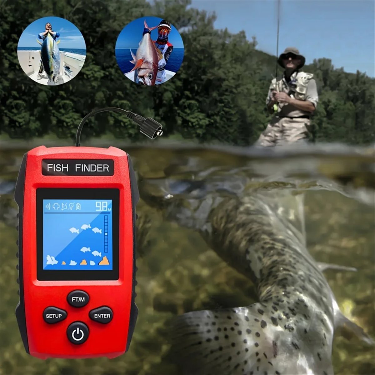 Color LCD Fish Finder Wired So - Fishing Boat Depth Finder 리뷰 및 가격
