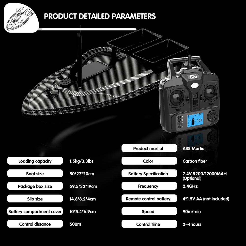 V070 12000mAh/5200mAh RC Bait  - Fishing Boat Gps 리뷰 및 가격