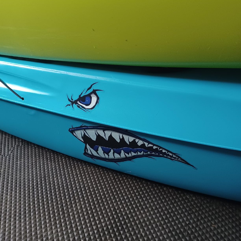 2PCS Shark Teeth Mouth Boat St - Fishing Boat Trailer 리뷰 및 가격