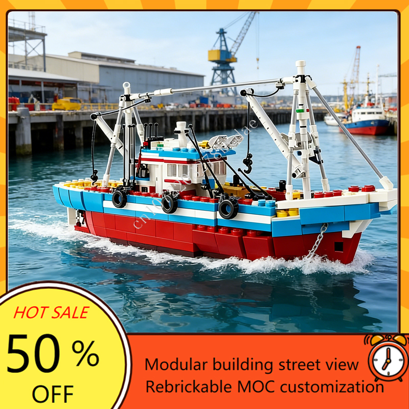 Custom 1600PCS Modular MOC-910 - Fishing Boat Trailer 리뷰 및 가격