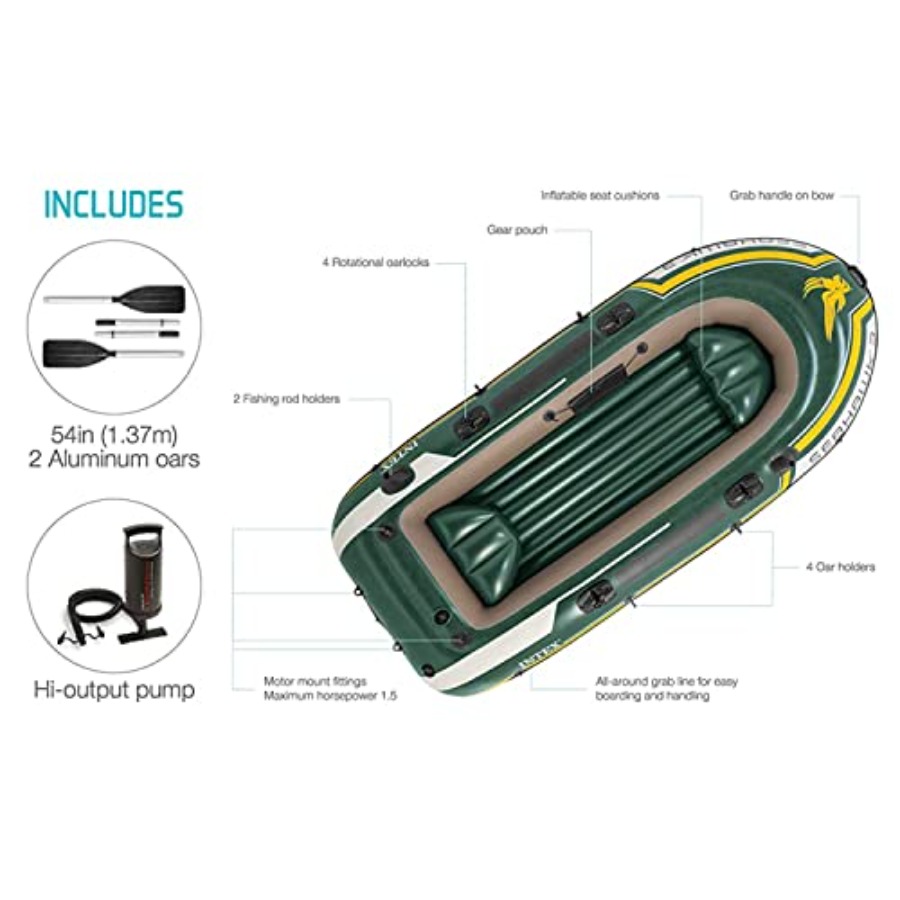 Inflatable Fishing Boat with O - Fishing Boat Oar 리뷰 및 가격