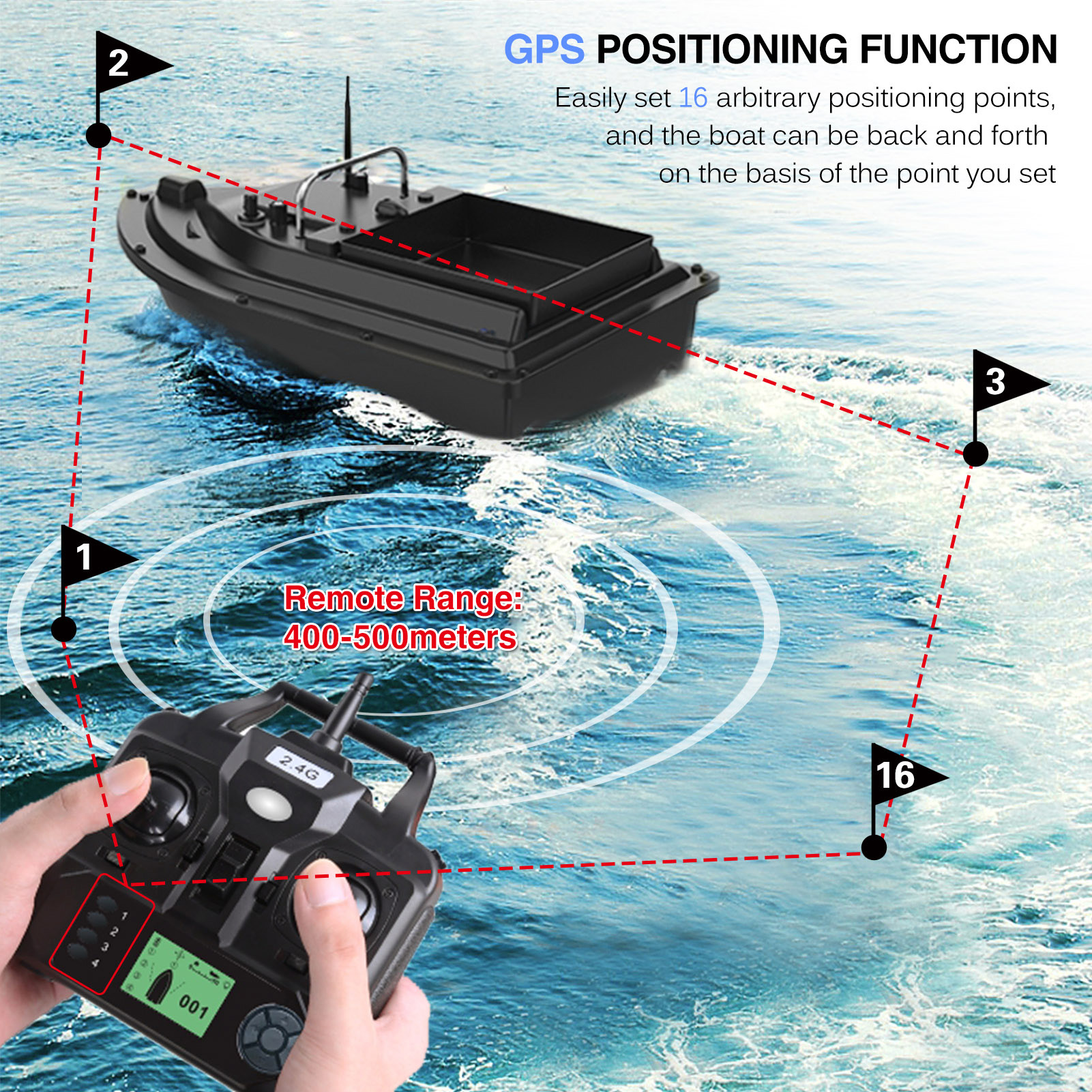 D16E GPS Fishing Bait Boat wit - Fishing Boat Gps 리뷰 및 가격